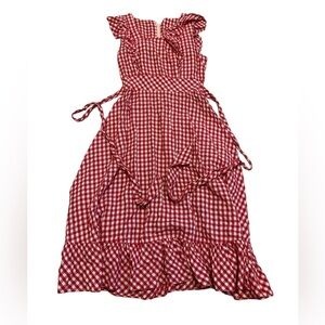 Vintage "The House of Nu-Mode" Gingham Ruffle Midi Dress Size 9
